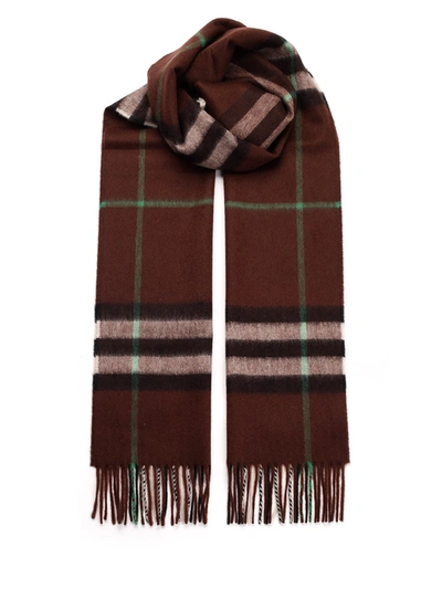 Shop Burberry Rectangular Scarf In Brown