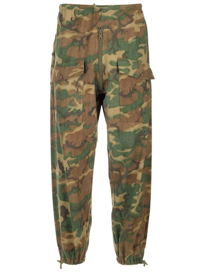 Shop Givenchy Camouflage Trousers In Multicolour