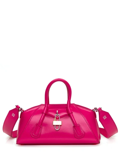 Shop Givenchy Antigona Stretch Mini Bag In Neon Pink