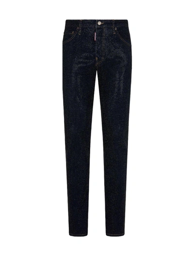 Shop Dsquared2 Straight-leg Slim-cut Jeans In Navy Blue