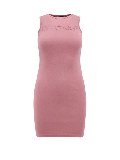 Shop Off-white Dress In Pink