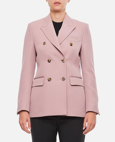 Shop Golden Goose Double-breasted Wool Blazer In Pink