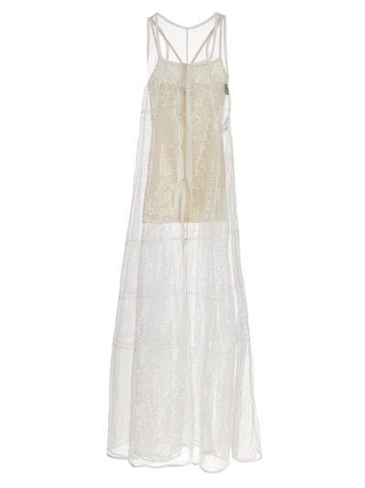 Shop Jacquemus Le Robe Dentelle Dress In White