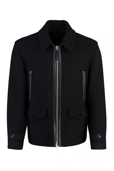 Shop Tom Ford Virgin Wool Jacket In Black