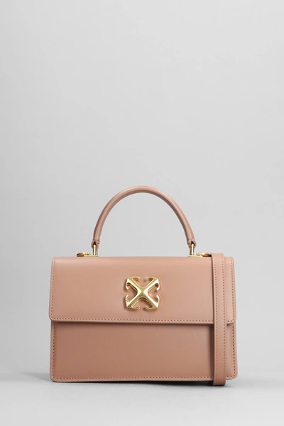Shop Off-white Jitney 1.4 Hand Bag In Rose-pink Leather