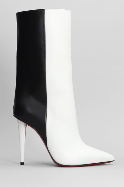 Shop Christian Louboutin Astrilarge Booty 100 Boots In White Leather