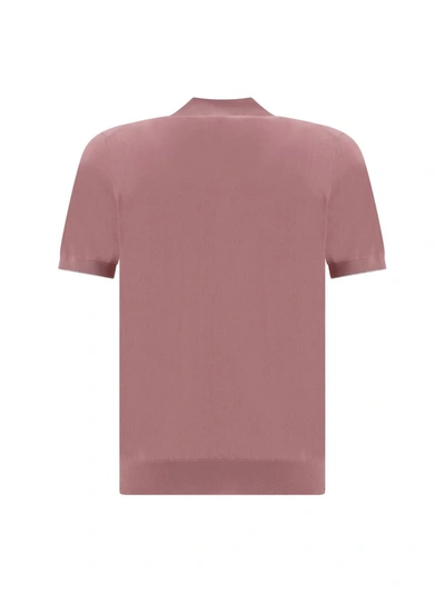 Shop Brunello Cucinelli Polo Shirts In Rosa+nebbia