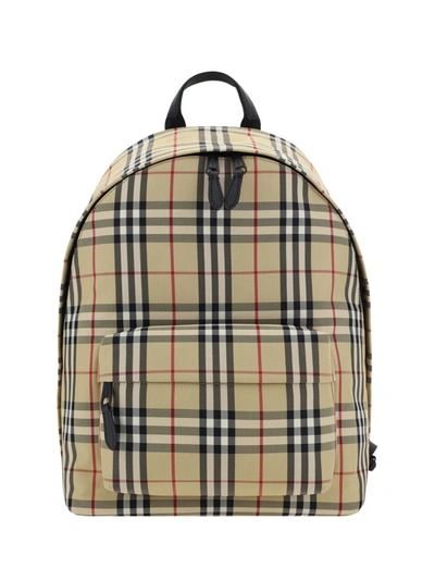 Shop Burberry Backpacks In Archive Beige