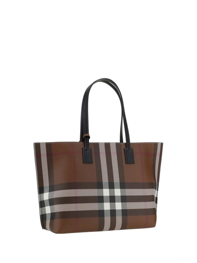 Shop Burberry Shoulder Bags In Dark Birch Brown Chk
