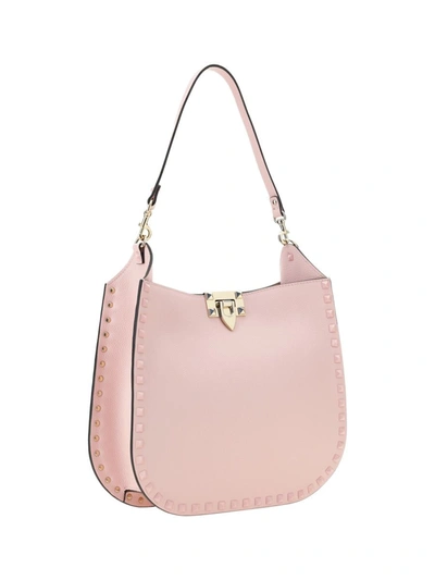 Shop Valentino Garavani Shoulder Bags In Rose Quartz