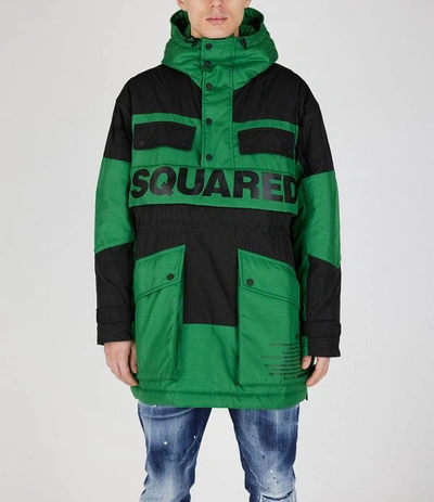Shop Dsquared2 Coat In Amazon Green