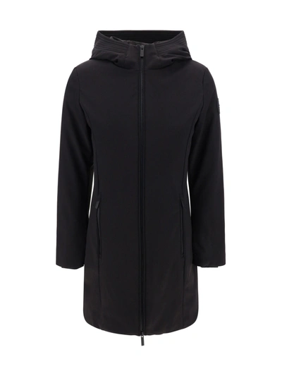 Shop Woolrich Hooded Jacket  In Black