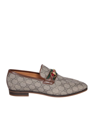 Shop Gucci Loafer With Clamp In Beige