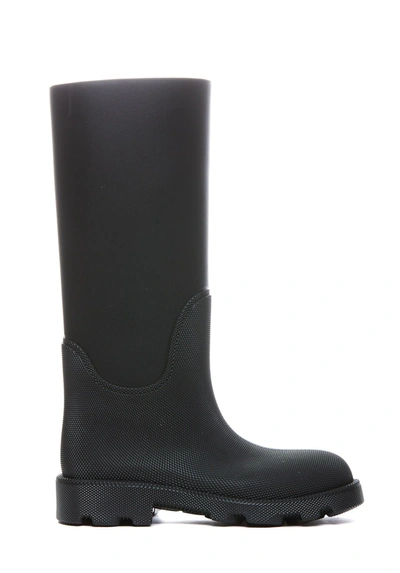 Shop Burberry Marsh High Rubber Boots In Black