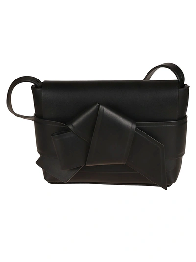 Shop Acne Studios Bow Detail Shoulder Bag In Black