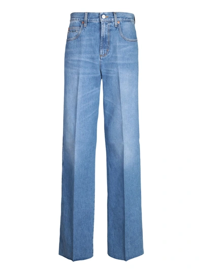 Shop Gucci Oversize Blue Jeans