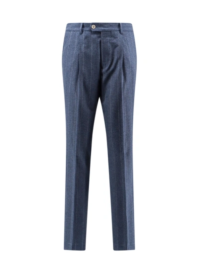 Shop Brunello Cucinelli Trouser In Blue