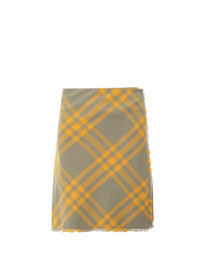 Shop Burberry Skirt In Check