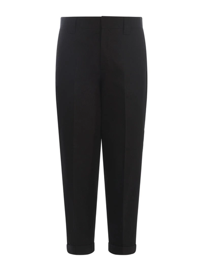 Shop Golden Goose Chino Trousers  In Cotton Blend In Nero