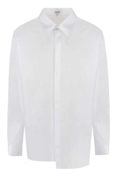 Shop Loewe Cotton Shirt In White