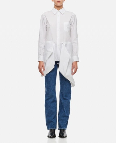 Shop Comme Des Garçons Cotton Asymmetric Shirt In White