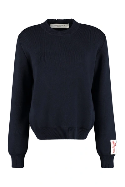Shop Golden Goose Ribbed Sweater In Blue
