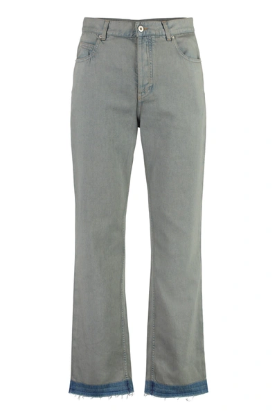 Shop Loewe 5-pocket Straight-leg Jeans In Grey