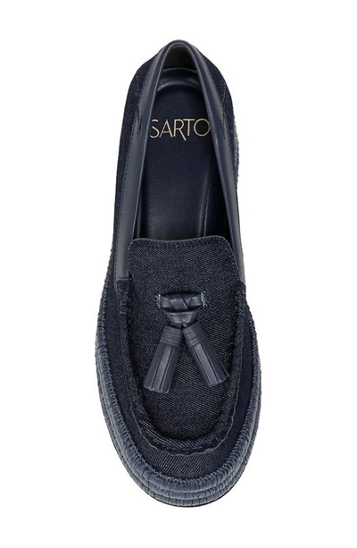 Shop Sarto By Franco Sarto Tremont Platform Tassel Loafer In Denim