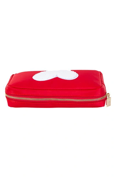 Shop Bloc Bags Medium Heart Cosmetic Bag In Red