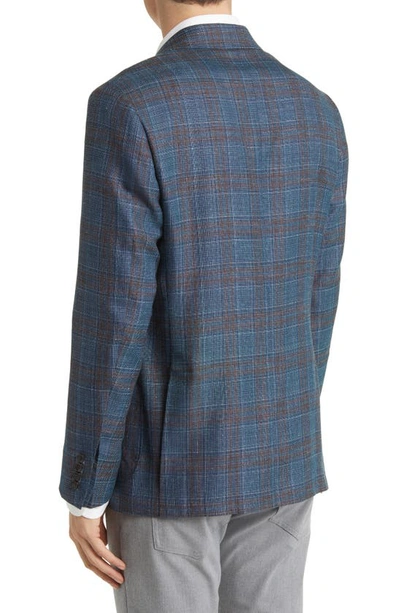 Shop Canali Kei Plaid Wool Sport Coat In Blue