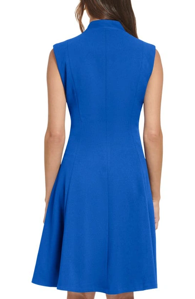 Calvin Klein Sleeveless A-line Dress In Regatta