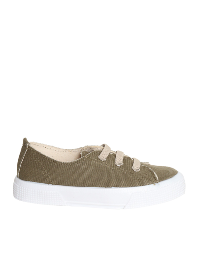 Shop Il Gufo Children's Canvas Sneakers In Green