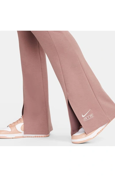Shop Nike Air High Waist Flare Leggings In Smokey Mauve/ Platinum Violet