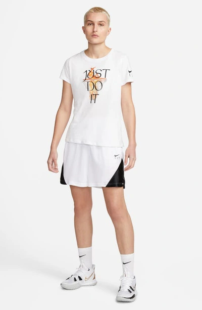 Shop Nike Dri-fit Isofly Basketball Shorts In White/ Black/ Black