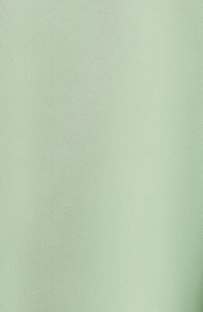Tahari Asl Ruffle Front Long Sleeve Midi Shirtdress In Moss