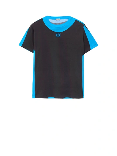 Shop Loewe T-shirt In Black/blue