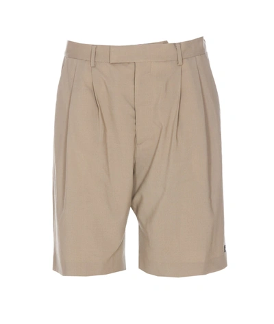 Shop Amiri Pleated Shorts In Beige