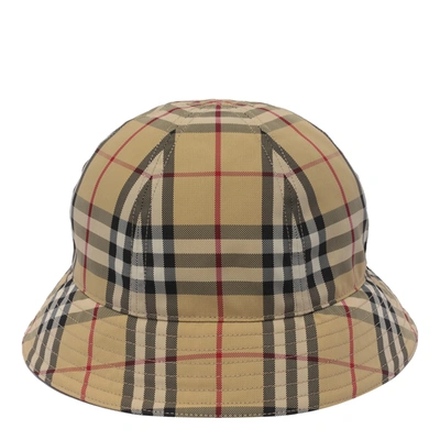 Shop Burberry Nylon Bucket Hat In Beige