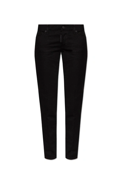 Shop Dsquared2 Jennifer Tapered Jeans In Black