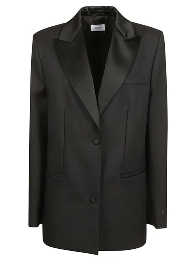 Shop Off-white Tech Drill Tomboy Tuxedo Blazer In Black