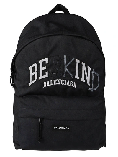 Shop Balenciaga Be Kind Backpack In Black