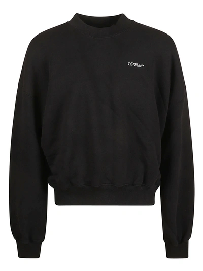 Shop Off-white Scratch Arrow Oversized Sweatshirt In Black/white