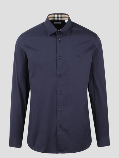 Shop Burberry Sherfield Shirt In Blue