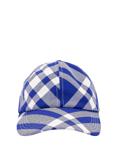 Shop Burberry Hat In Blue