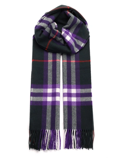 Shop Burberry Cashmere Scarf In Green