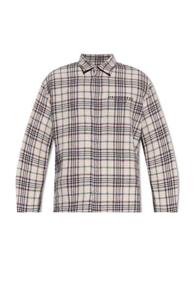 Shop Dsquared2 Wool Shirt In Multicolour