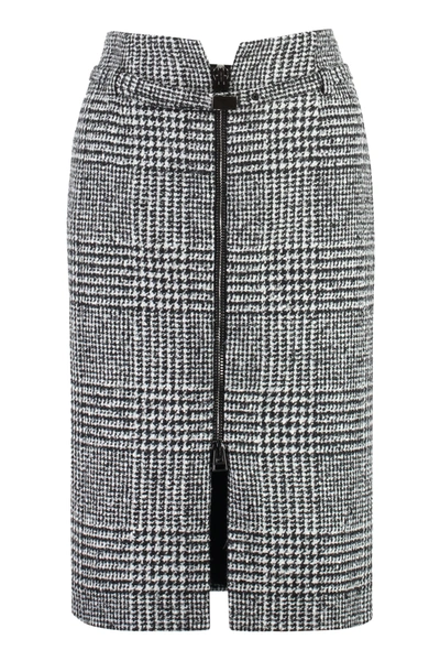 Shop Tom Ford Wool Skirt In Multicolor