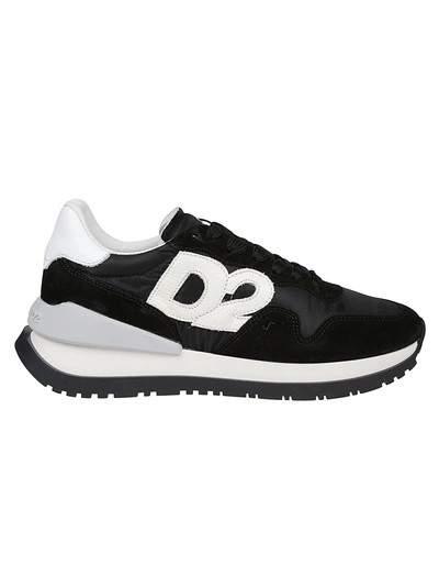 Shop Dsquared2 Running Lace-up Low Top Sneakers In Nero