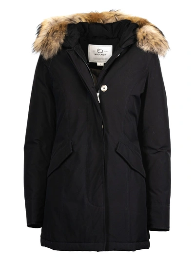 Shop Woolrich Arctic Racoon Parka In Nero