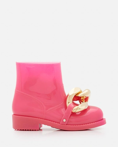 Shop Jw Anderson J.w. Anderson Chain Rubber Boots In Rose